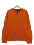 Vorschaubild 1 von Herren Pullover V-Ausschnitt Orange Gr. 50 L Baumwolle Kaschmir