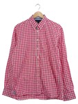 Vorschaubild 1 von Freizeithemd Herren Gr. 48, M Pink Kariert Baumwolle Langarm