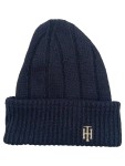 Vorschaubild 1 von Strickmütze Beanie Herren Blau Wolle Logo Rippstrick Uni