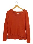 Vorschaubild 1 von Damen Pullover Gr. 38 M Orange Meliert Asymmetrisch Baumwolle