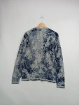 Vorschaubild 2 von Herren Pullover Grau Blattmuster Gr. 42 Baumwolle Casual