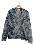 Vorschaubild 1 von Herren Pullover Grau Blattmuster Gr. 42 Baumwolle Casual