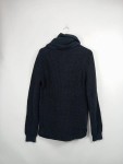 Vorschaubild 2 von Strickjacke Herren Blau Gr. 50/M Baumwolle Uni Casual Langarm Knopf