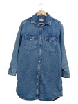 Vorschaubild 1 von Jeanskleid Damen Gr. 36 S Blau Hemdkleid Denim Langarm Casual