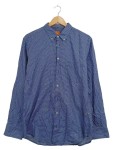 Vorschaubild 1 von Herren Business Hemd Blau Geometrisch Langarm Button-Down Gr. 50 L