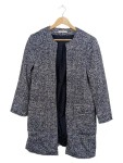 Vorschaubild 1 von Damen Blazer Gr. 36 S Blau Meliert Lang Ohne Verschluss Casual