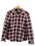 Vorschaubild 1 von Hemdbluse Damen Gr. 36 Kariert Rot Spitze Langarm Casual