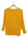 Vorschaubild 1 von Damen Pullover Gelb Gr. 36 S Rippstrick Langarm Rundhals Casual