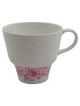Vorschaubild 1 von Tasse Porzellan Weiß Pink Blumenmuster 8 cm