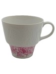 Vorschaubild 1 von Tasse Porzellan Weiß Pink Blumenmuster Klassisch