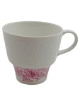 Vorschaubild 1 von Tasse Porzellan Weiß Rosa Blumenmuster Arzberg Bavaria