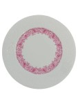 Vorschaubild 1 von Essteller Teller 25 cm Porzellan weiß rosa Blumenmuster Relief