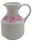 Vorschaubild 1 von Vase Krug Porzellan Weiß Pink Blumenmuster 9cm