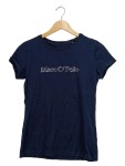 Vorschaubild 1 von Damen T-Shirt Blau Gr. 36 S Logo Print Kurzarm Baumwolle Casual