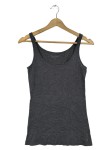 Vorschaubild 1 von Damen Top Tanktop Grau Meliert Gr. 36 S Baumwolle Basic