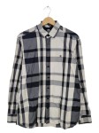 Vorschaubild 1 von Herren Freizeithemd Kariert Blau Baumwolle Gr. 50 L Langarm Casual