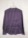 Vorschaubild 4 von Damen Hemdbluse Stretch Gestreift Lila Weiß Langarm Gr. 52