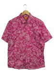 Vorschaubild 1 von Herren Freizeithemd Kurzarm Pink Blumenmuster Gr. 48 M Baumwolle