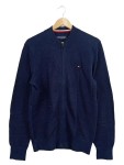 Vorschaubild 1 von Herren Strickjacke Blau Gr. 46 S Reißverschluss Logo Casual
