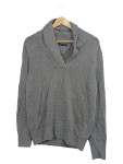 Vorschaubild 1 von Herren Pullover Schalkragen Grau Gr. 48 M Baumwolle Casual