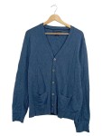 Vorschaubild 1 von Herren Strickjacke Cardigan Blau Kaschmir Gr. L V-Ausschnitt