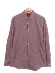 Vorschaubild 1 von Herren Freizeithemd Rot Kariert Gr. 42 (50, L) Slim Fit Baumwolle