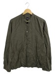 Vorschaubild 1 von Herren Freizeithemd Stehkragen Slim Fit Oliv Gr. 50 L Casual