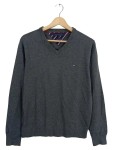 Vorschaubild 1 von Herren Pullover V-Ausschnitt Grau Gr. 46 S Baumwolle Kaschmir
