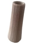 Vorschaubild 1 von Vase Keramik Beige geriffelt Struktur 15, 5cm Modern Tischdeko