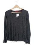Vorschaubild 1 von Damen Pullover Grau Gr. 38 M V-Ausschnitt Viskose Baumwolle Basic