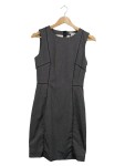 Vorschaubild 1 von Damen Etuikleid Businesskleid Grau Gr. 36 S Meliert Ärmellos