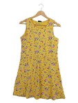 Vorschaubild 1 von Sommerkleid Gelb Blumenmuster Ärmellos A-Linie Gr. 170