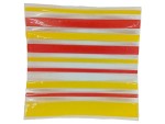 Vorschaubild 1 von Servierplatte Glas Mehrfarbig Gestreift 24x23cm Modern