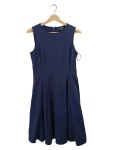 Vorschaubild 1 von Businesskleid Dunkelblau Ärmellos Elegant Gr. 38