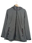 Vorschaubild 1 von Softshelljacke Grau Meliert Kapuze Gr. 48 M Outdoor