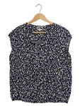 Vorschaubild 1 von Damen Bluse Blau Gr. 38 Allover-Print Viskose Casual