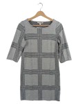 Vorschaubild 1 von Damen Freizeitkleid Midikleid Kariert Grau Gr. 34 XS Casual