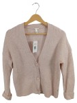 Vorschaubild 1 von Damen Strickjacke Rosa Gr. 34 XS Casual Rippstrick