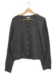 Vorschaubild 1 von Strickjacke Gr. 42 Grau Melange Rundhals Knopfleiste