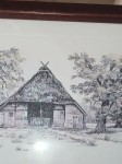Vorschaubild 2 von Abstraktes Holzbild Landschaft Haus Bäume Klassisch Mehrfarbig Wandbild