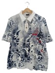Vorschaubild 1 von Poloshirt Gr. 48 Blumenmuster Weiß