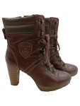 Vorschaubild 1 von Schnürstiefel Absatz Damen Größe 39 Braun