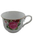 Vorschaubild 1 von Sammelgedeck Tasse Untertasse Porzellan Weiß Rosenmuster Goldrand