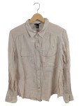 Vorschaubild 1 von Bluse Langarm Hemdbluse Leinenoptik Beige Gr. 40