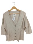 Vorschaubild 1 von Strickjacke Cardigan Gr. 42 Beige V-Ausschnitt