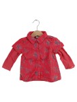 Vorschaubild 1 von Bluse Blumenmuster Rot Langarm Gr. 74