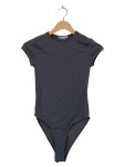 Vorschaubild 1 von Body Damen Gr. 36 Grau Basic Kurzarm