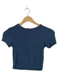 Vorschaubild 1 von T-Shirt Damen Gr. 36 Blau Basic Kurzarm
