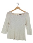 Vorschaubild 1 von Häkel Top Langarm Weiß Gr. 38 Casual