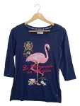 Vorschaubild 1 von Polo Team Langarmshirt Damen Gr. 36 Dunkelblau Flamingo Print